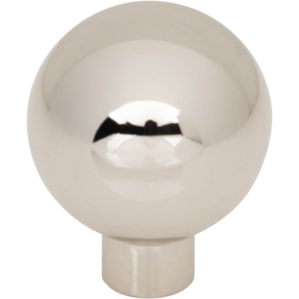 Top Knobs - Brockwell Knob 1 1/8 Inch Polished Nickel - Polished Nickel