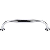 Top Knobs - Shrewsbury D Pull 5 1/16 Inch (c-c) Polished Chrome - Polished Chrome