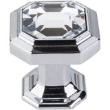 Top Knobs - Crystal Emerald Knob 1 1/8 Inch Polished Chrome - Polished Chrome