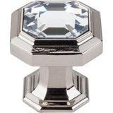 Top Knobs - Crystal Emerald Knob 1 1/8 Inch Polished Nickel - Polished Nickel