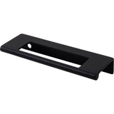 Top Knobs - Europa Cut Out Tab Pull 3 3/4 Inch (c-c) Flat Black - Flat Black