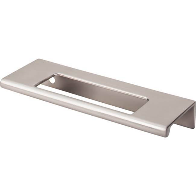 Top Knobs - Europa Cut Out Tab Pull 3 3/4 Inch (c-c) Brushed Satin Nickel - Brushed Satin Nickel