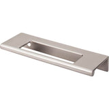 Top Knobs - Europa Cut Out Tab Pull 3 3/4 Inch (c-c) Brushed Satin Nickel - Brushed Satin Nickel