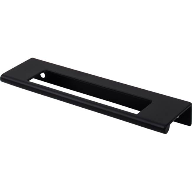 Top Knobs - Europa Cut Out Tab Pull 5 Inch (c-c) Flat Black - Flat Black