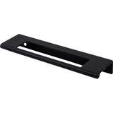 Top Knobs - Europa Cut Out Tab Pull 5 Inch (c-c) Flat Black - Flat Black
