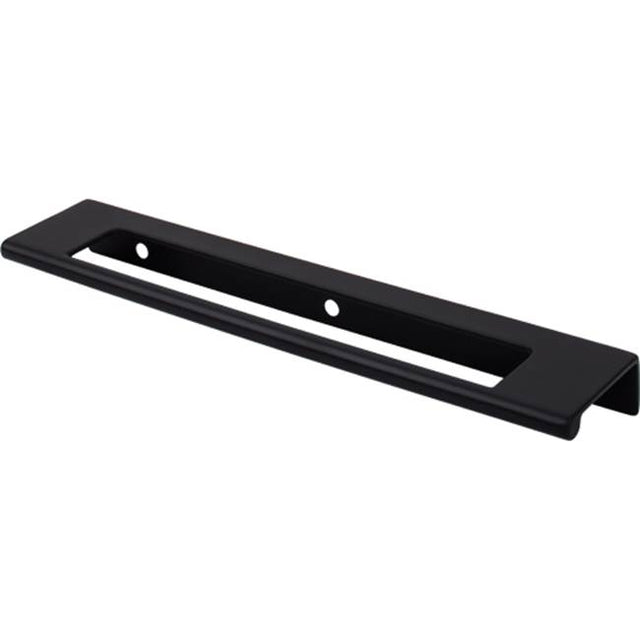Top Knobs - Europa Cut Out Tab Pull 6 Inch (c-c) Flat Black - Flat Black