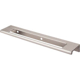 Top Knobs - Europa Cut Out Tab Pull 6 Inch (c-c) Brushed Satin Nickel - Brushed Satin Nickel