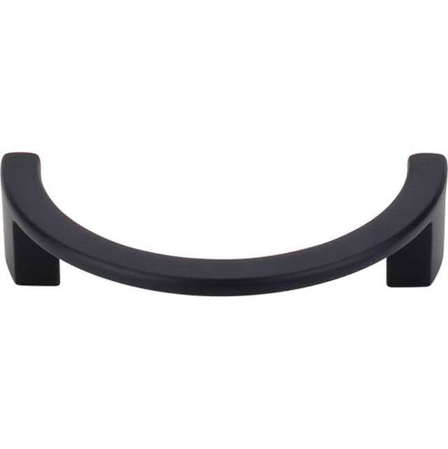 Top Knobs - Half Circle Open Pull 3 1/2 Inch (c-c) Flat Black - Flat Black