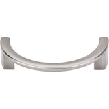 Top Knobs - Half Circle Open Pull 3 1/2 Inch (c-c) Brushed Satin Nickel - Brushed Satin Nickel