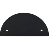 Top Knobs - Half Circle Back Plate 3 1/2 Inch (c-c) Flat Black - Flat Black