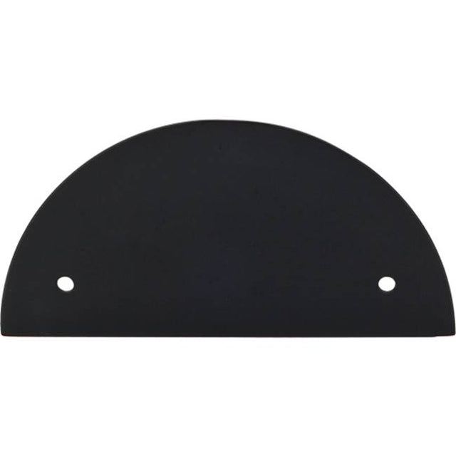 Top Knobs - Half Circle Back Plate 3 1/2 Inch (c-c) Flat Black - Flat Black