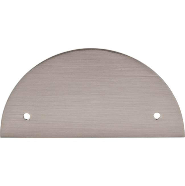 Top Knobs - Half Circle Back Plate 3 1/2 Inch (c-c) Brushed Satin Nickel - Brushed Satin Nickel