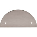 Top Knobs - Half Circle Back Plate 3 1/2 Inch (c-c) Brushed Satin Nickel - Brushed Satin Nickel