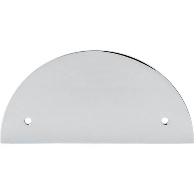Top Knobs - Half Circle Back Plate 3 1/2 Inch (c-c) Polished Chrome - Polished Chrome