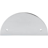 Top Knobs - Half Circle Back Plate 3 1/2 Inch (c-c) Polished Chrome - Polished Chrome