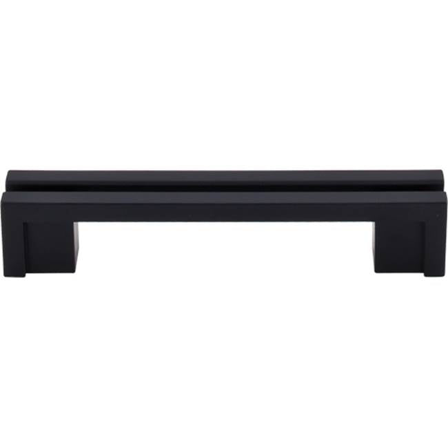 Top Knobs - Flat Rail Pull 3 1/2 Inch (c-c) Flat Black - Flat Black