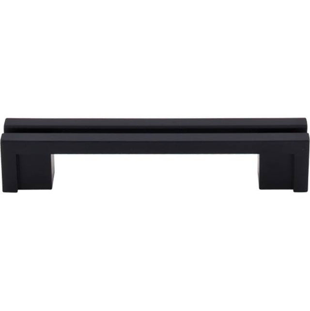 Top Knobs - Flat Rail Pull 3 1/2 Inch (c-c) Flat Black - Flat Black