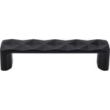 Top Knobs - Quilted Pull 3 3/4 Inch (c-c) Flat Black - Flat Black