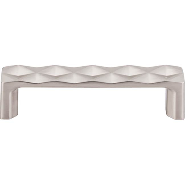 Top Knobs - Quilted Pull 3 3/4 Inch (c-c) Brushed Satin Nickel - Brushed Satin Nickel