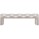 Top Knobs - Quilted Pull 3 3/4 Inch (c-c) Brushed Satin Nickel - Brushed Satin Nickel