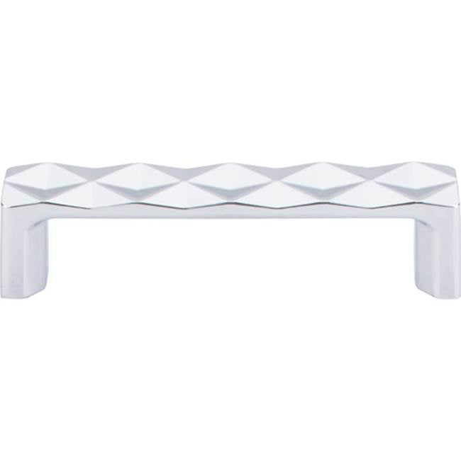 Top Knobs - Quilted Pull 3 3/4 Inch (c-c) Polished Chrome - Polished Chrome