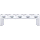 Top Knobs - Quilted Pull 3 3/4 Inch (c-c) Polished Chrome - Polished Chrome
