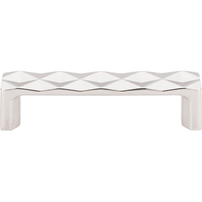 Top Knobs - Quilted Pull 3 3/4 Inch (c-c) Polished Nickel - Polished Nickel