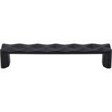 Top Knobs - Quilted Pull 5 1/16 Inch (c-c) Flat Black - Flat Black