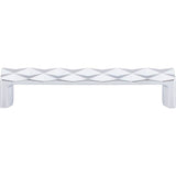 Top Knobs - Quilted Pull 5 1/16 Inch (c-c) Polished Chrome - Polished Chrome
