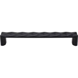 Top Knobs - Quilted Pull 6 5/16 Inch (c-c) Flat Black - Flat Black