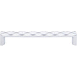 Top Knobs - Quilted Pull 6 5/16 Inch (c-c) Polished Chrome - Polished Chrome