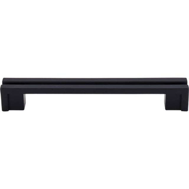 Top Knobs - Flat Rail Pull 5 Inch (c-c) Flat Black - Flat Black