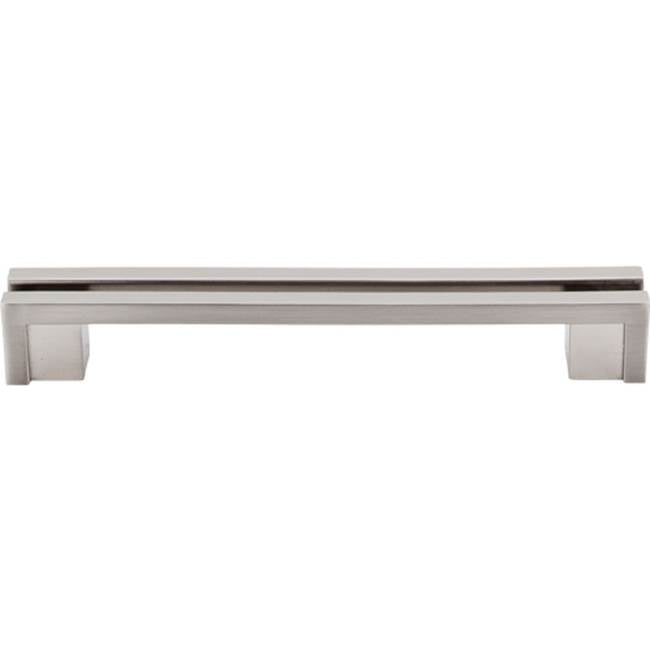Top Knobs - Flat Rail Pull 5 Inch (c-c) Brushed Satin Nickel - Brushed Satin Nickel