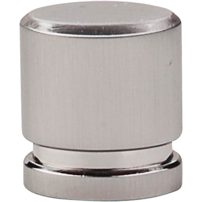 Top Knobs - Oval Knob 1 Inch Brushed Satin Nickel - Brushed Satin Nickel