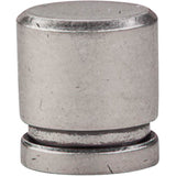 Top Knobs - Oval Knob 1 Inch Pewter Antique - Pewter Antique