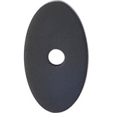 Top Knobs - Oval Backplate 1 1/4 Inch Flat Black - Flat Black