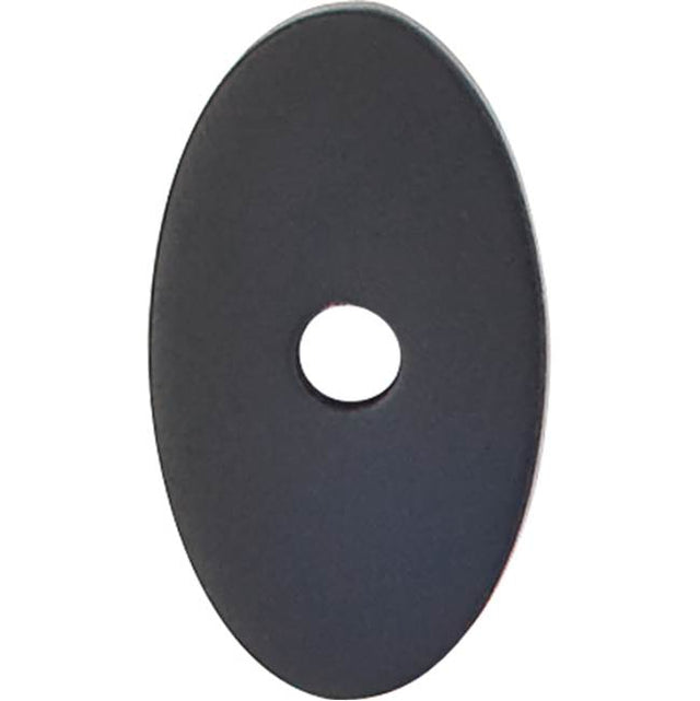 Top Knobs - Oval Backplate 1 1/4 Inch Flat Black - Flat Black