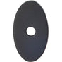 Top Knobs - Oval Backplate 1 1/4 Inch Flat Black - Flat Black