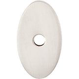Top Knobs - Oval Backplate 1 1/4 Inch Brushed Satin Nickel - Brushed Satin Nickel