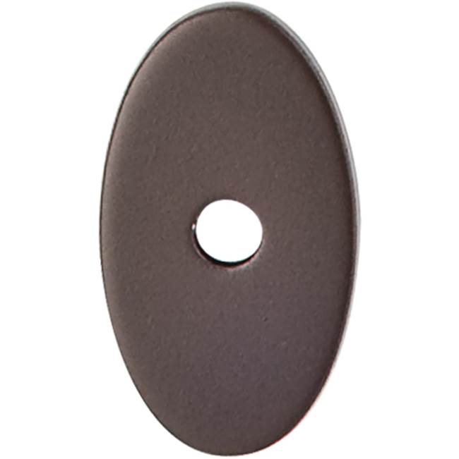 Top Knobs - Oval Backplate 1 1/4 Inch Oil Rubbed Bronze - Oil Rubbed Bronze