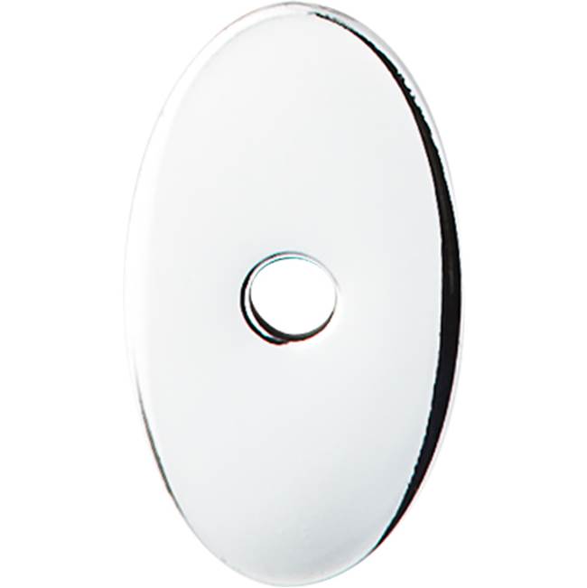 Top Knobs - Oval Backplate 1 1/4 Inch Polished Chrome - Polished Chrome