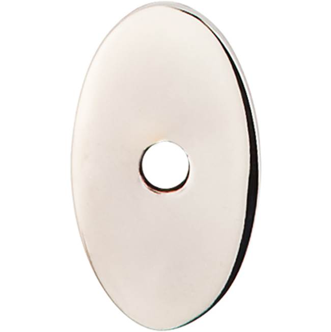 Top Knobs - Oval Backplate 1 1/4 Inch Polished Nickel - Polished Nickel