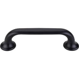 Top Knobs - Oculus Oval Pull 3 3/4 Inch (c-c) Flat Black - Flat Black