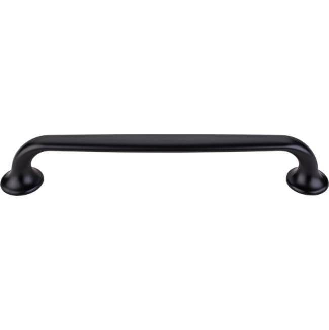 Top Knobs - Oculus Oval Pull 6 5/16 Inch (c-c) Flat Black - Flat Black