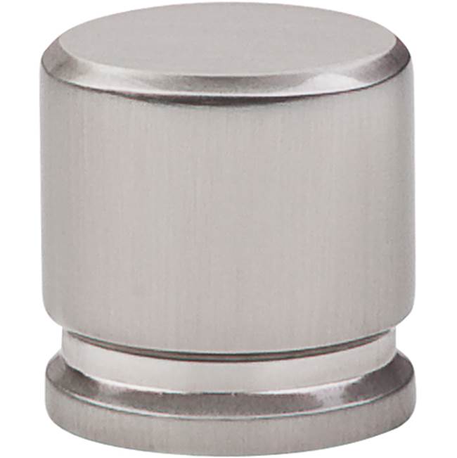 Top Knobs - Oval Knob 1 1/8 Inch Brushed Satin Nickel - Brushed Satin Nickel