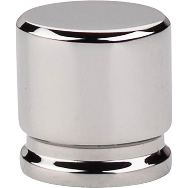 Top Knobs - Oval Knob 1 1/8 Inch Polished Nickel - Polished Nickel