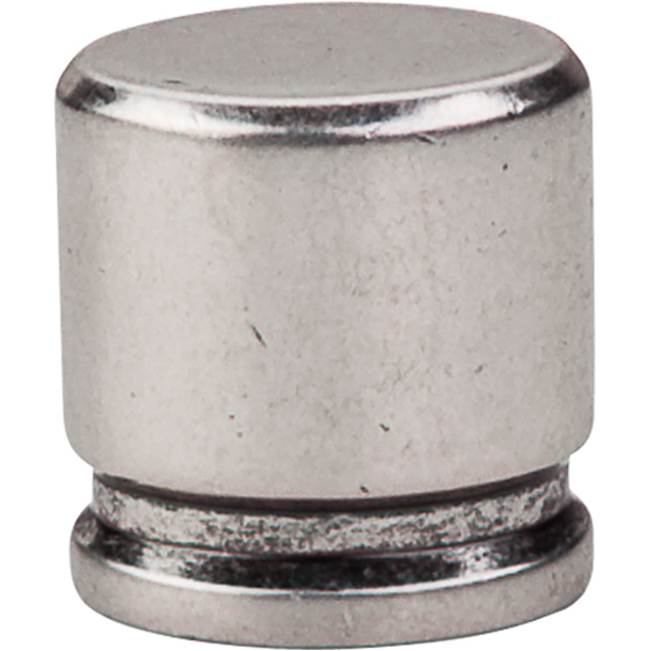 Top Knobs - Oval Knob 1 1/8 Inch Pewter Antique - Pewter Antique