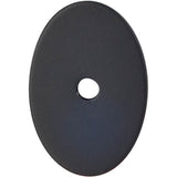 Top Knobs - Oval Backplate 1 1/2 Inch Flat Black - Flat Black