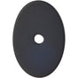 Top Knobs - Oval Backplate 1 1/2 Inch Flat Black - Flat Black