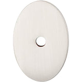 Top Knobs - Oval Backplate 1 1/2 Inch Brushed Satin Nickel - Brushed Satin Nickel